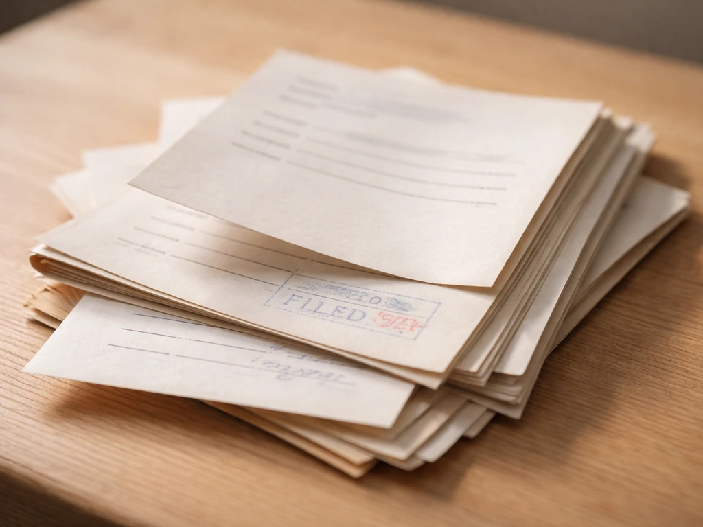 Close-up of mixed-aged archival documents with names blurred, suggesting multiple people with the same name.