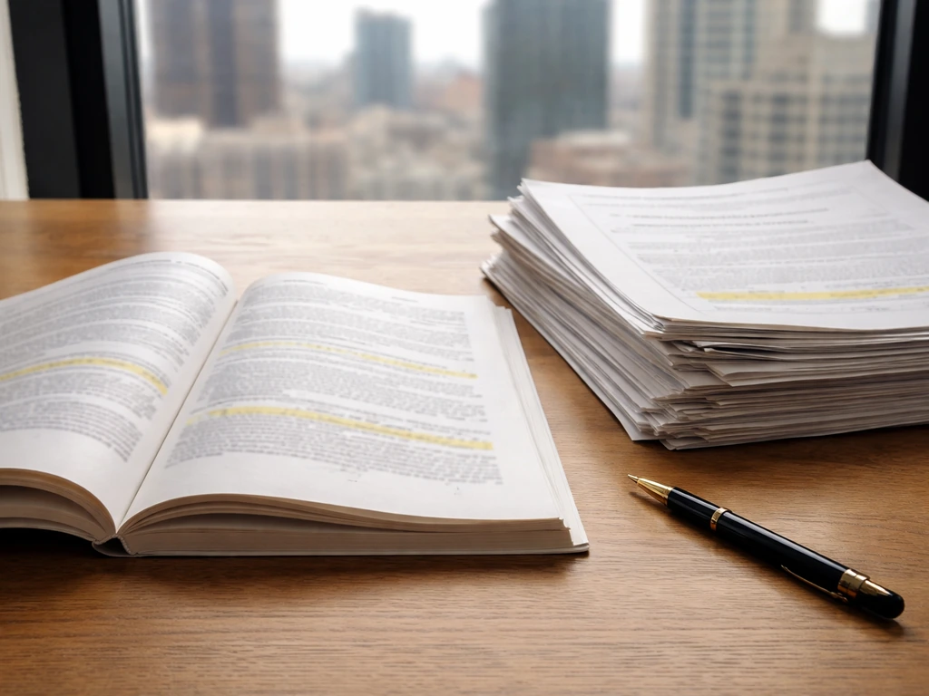 Open proxy and trust documents on a desk with a pen, softly lit by natural window light.