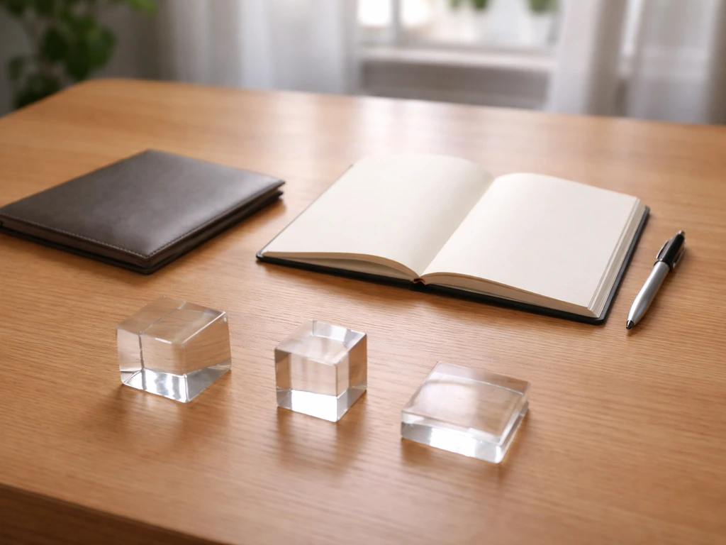 Minimal desk scene with a notebook, pen, and a small portfolio folder suggesting income and asset categories